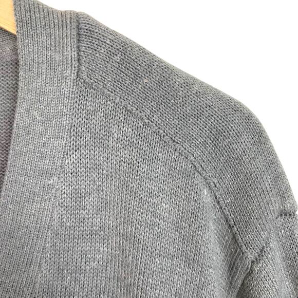 HAGGAR Men's XL Button Up Gray Cardigan Two Pockets Cotton Blend NWT - Picture 5 of 9